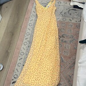 Princess Polly Yellow and Red Floral Maxi Dress